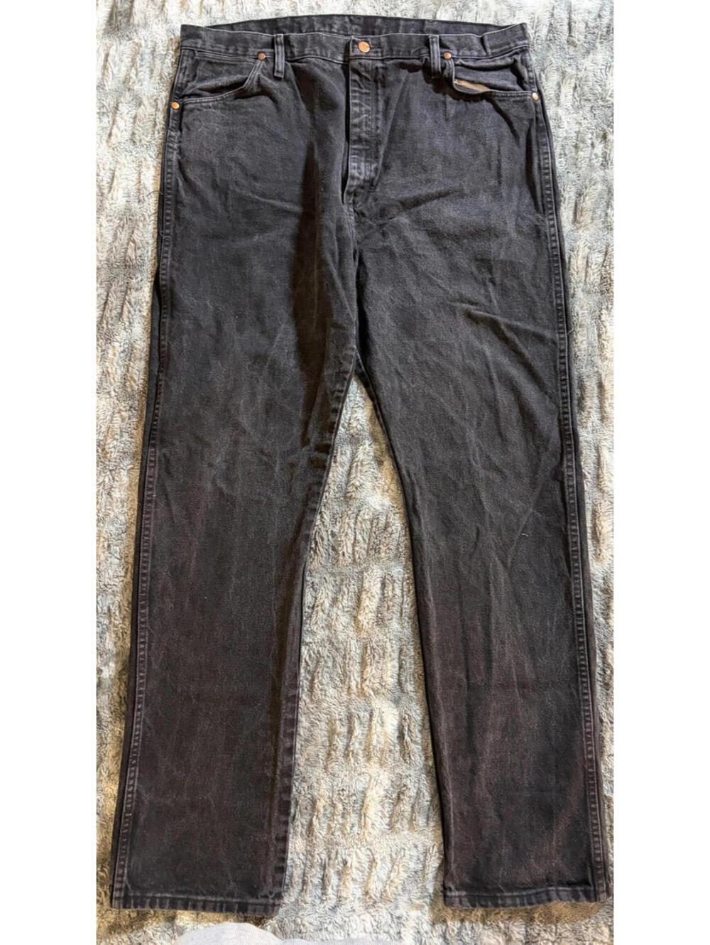 Wrangler 13MWZ Shadow Black Cowboy Cut Jeans Mens 40x36 Western Workwear